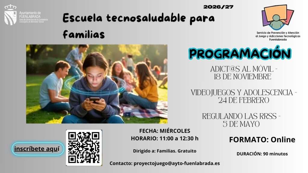 Escuela Tecnosaludable para Familias del Ayuntamiento de Fuenlabrada